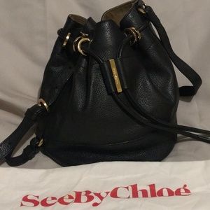 See by Chloe Vicki Small Leather Bucket Bag